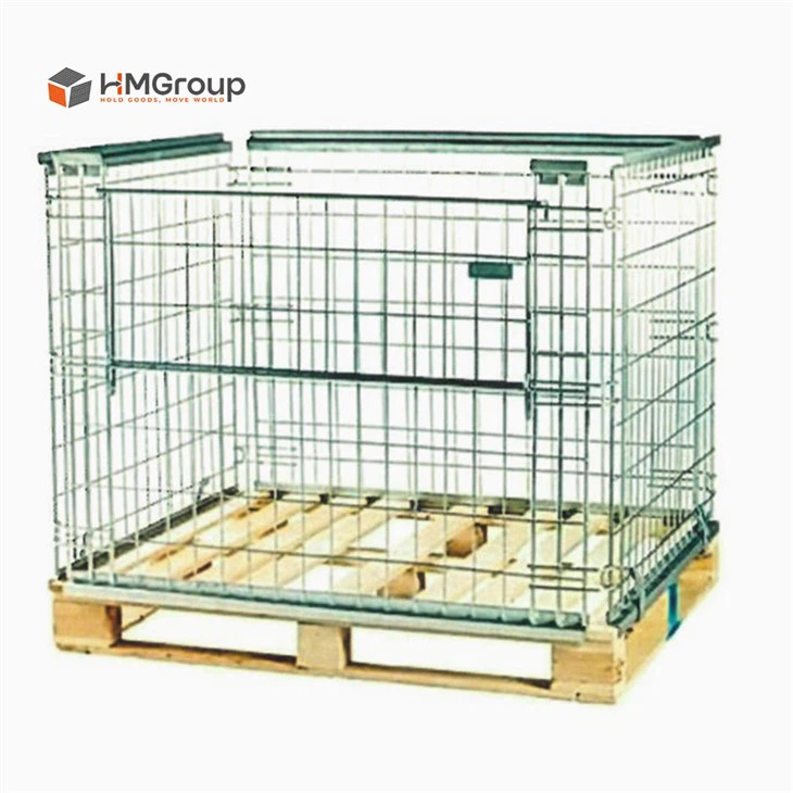 Foldable metal pallet collar
